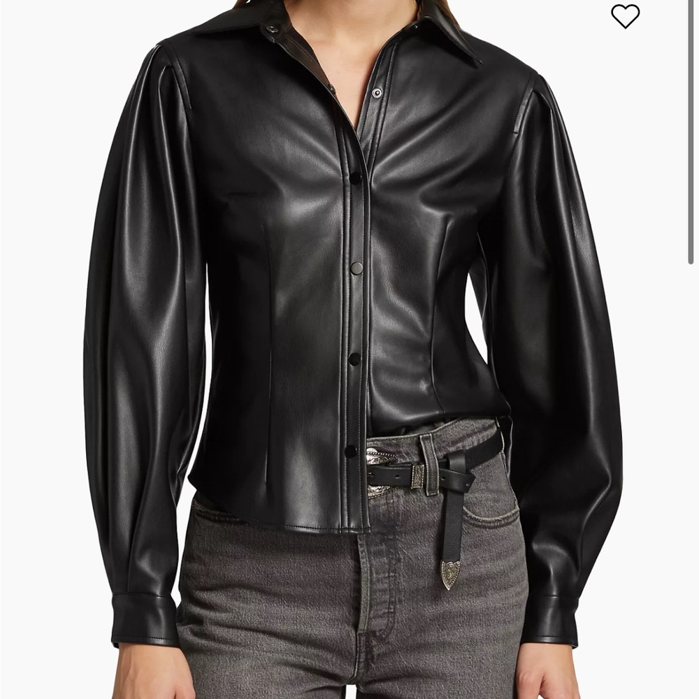 En Saison Dawn Faux Leather Top